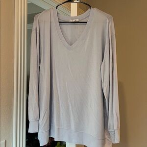 Light Blue Long Sleeve Vneck